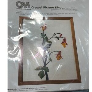 Columbia-Minerva Crewel Kit Audubon Black-throated Blue Warbler Bird 7967 8x10